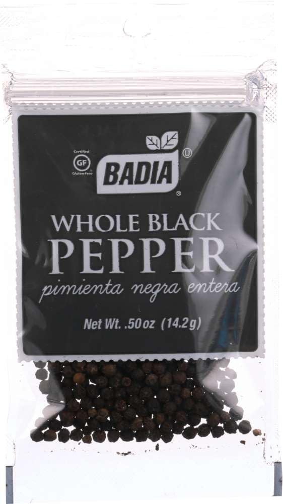 Badia Black Pepper Whole, 0.5-Ounce (Pack of 12)