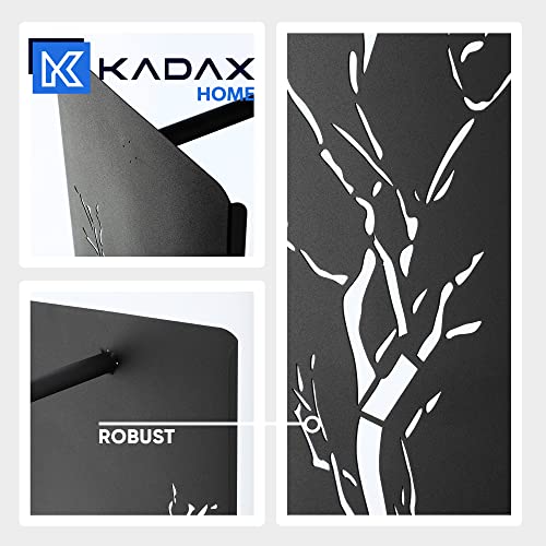 KADAX Kaminholzgestell, Kaminholzgestell aus robusten Stahl, schwarzer Kaminholzhalter, pulverbeschichtetes Brennholzregal in verschiedenen Mustern (30 x 35 x 90 cm Premium)-4