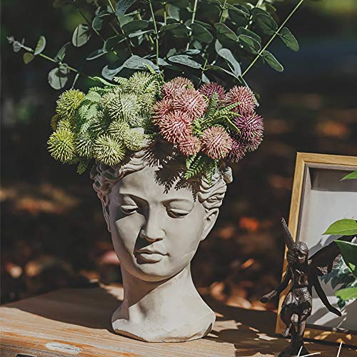 Large Concrete Flower Pot Mold 3D Goddess Statue Cement Silicone Mould Handmade Crafts Portrait Sculpture Home Garden Decoration Tool #TOP5