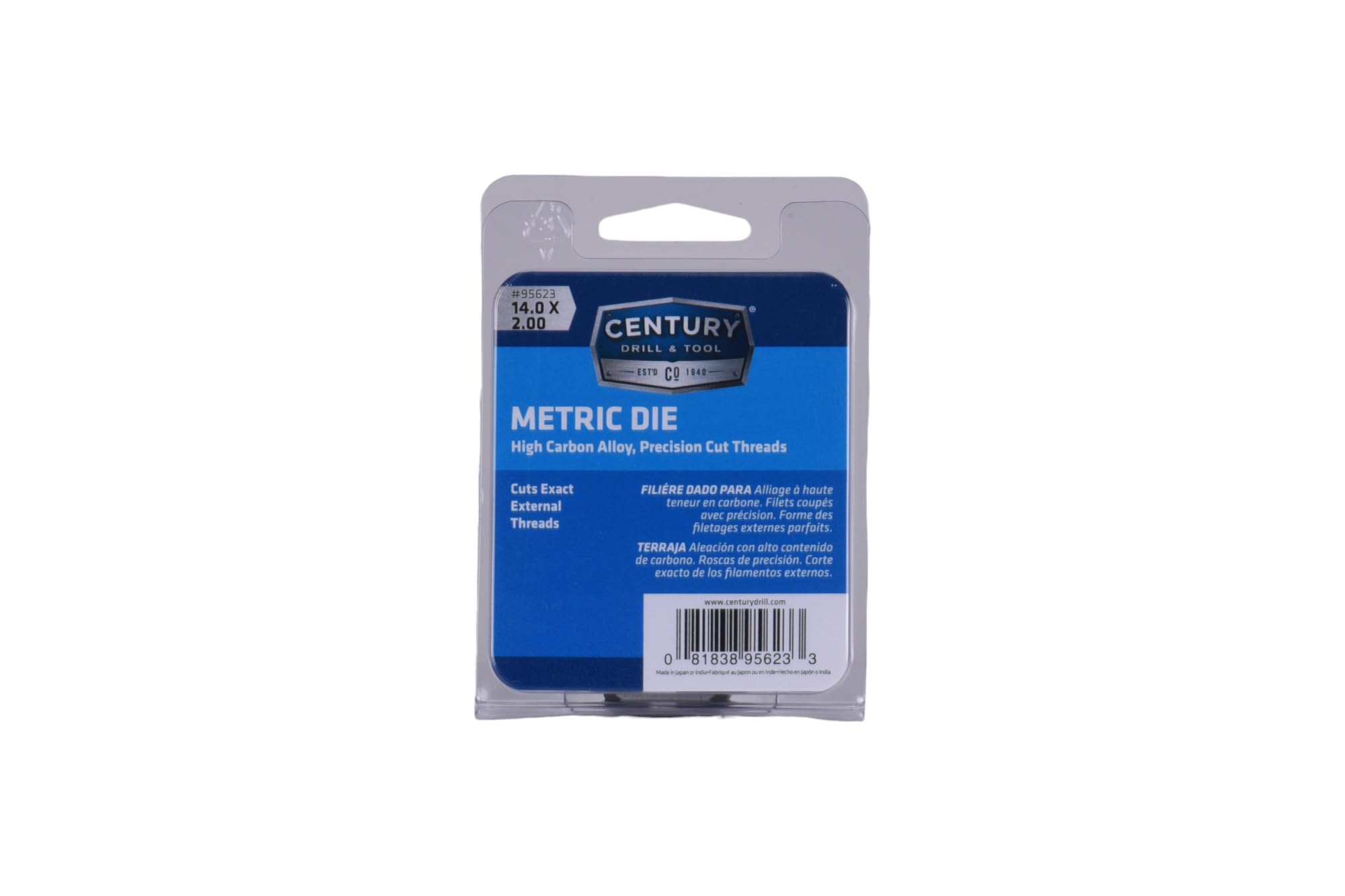 Century Drill & Tool 95623 Metric Hexagon Die, 14 X 2.00 — Amazon image 4