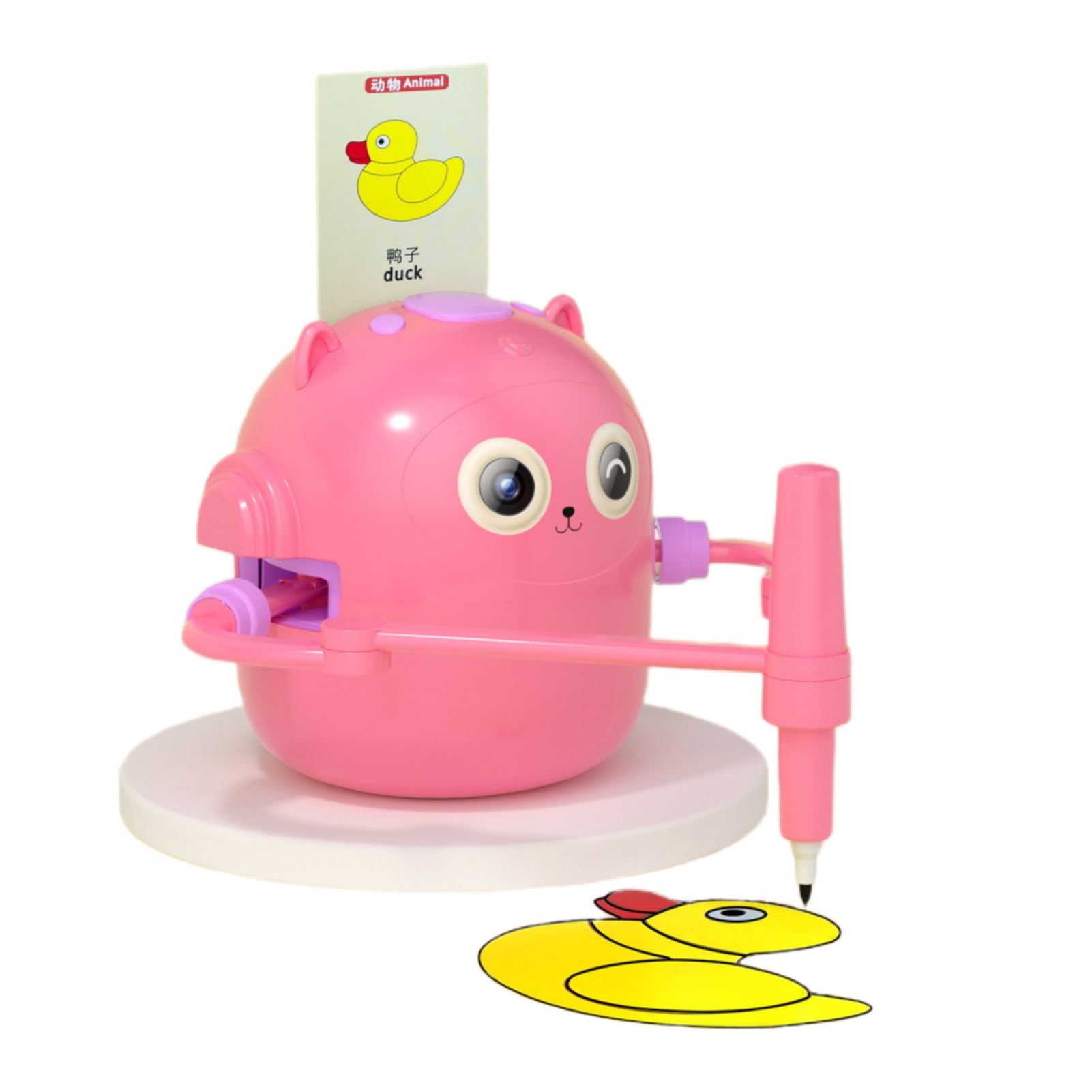 Tangxi Rysowanie Robota dla Dzieci, Interaktywny Robot Edukacyjny z 100 Kartami i 2 Długopisami, Montessori Educational Maluing Toy z interakcją głosową