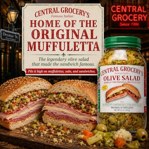 image for CENTRAL GROCERY Co. Central Grocery Olive Salad 32 oz, Authentic New O