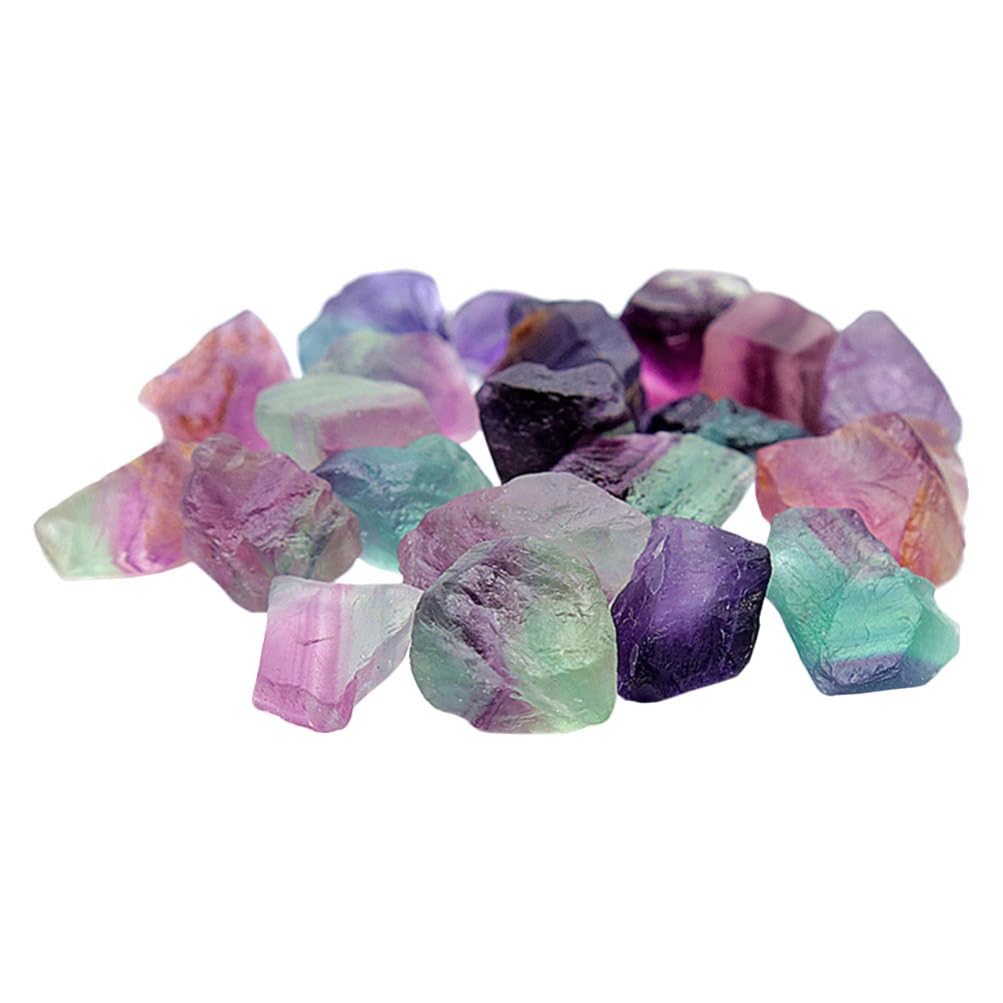 Zerodeko Mehrfarbiger Fluoritstein 500g aus Stein als Deko und Duftstein | 1 Beutel, 3 bis 5cm Stücke, Handgemacht, für Aromatherapie und Raumdekoration