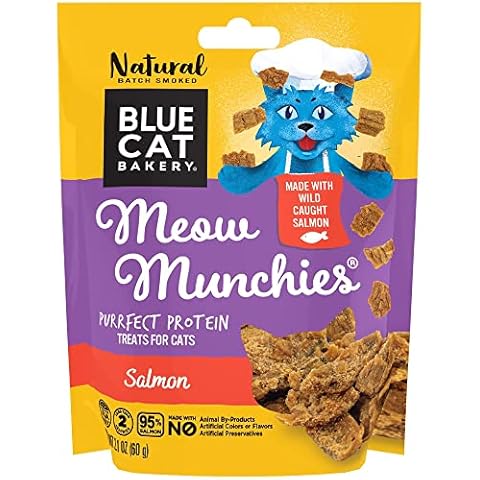 Blue Cat Bakery Natural Meow Munchies Salmon Treats for Cats, 2.1 Oz Pouch Cover