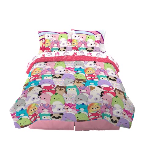 Franco Squishmallows Bedding Super Soft Comforter and Sheet Set with Sham 7 Piece Full Size