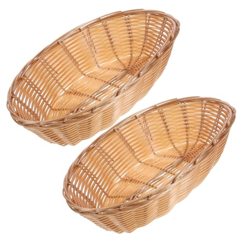 OSOLADY 2pcs Fruit Basket Storage Basket Snack Basket Bread Baskets for Serving Bread Baskets for Table Picnic Basket Fruits Basket Plastic Baskets for Storage Sundries Organizer Pp