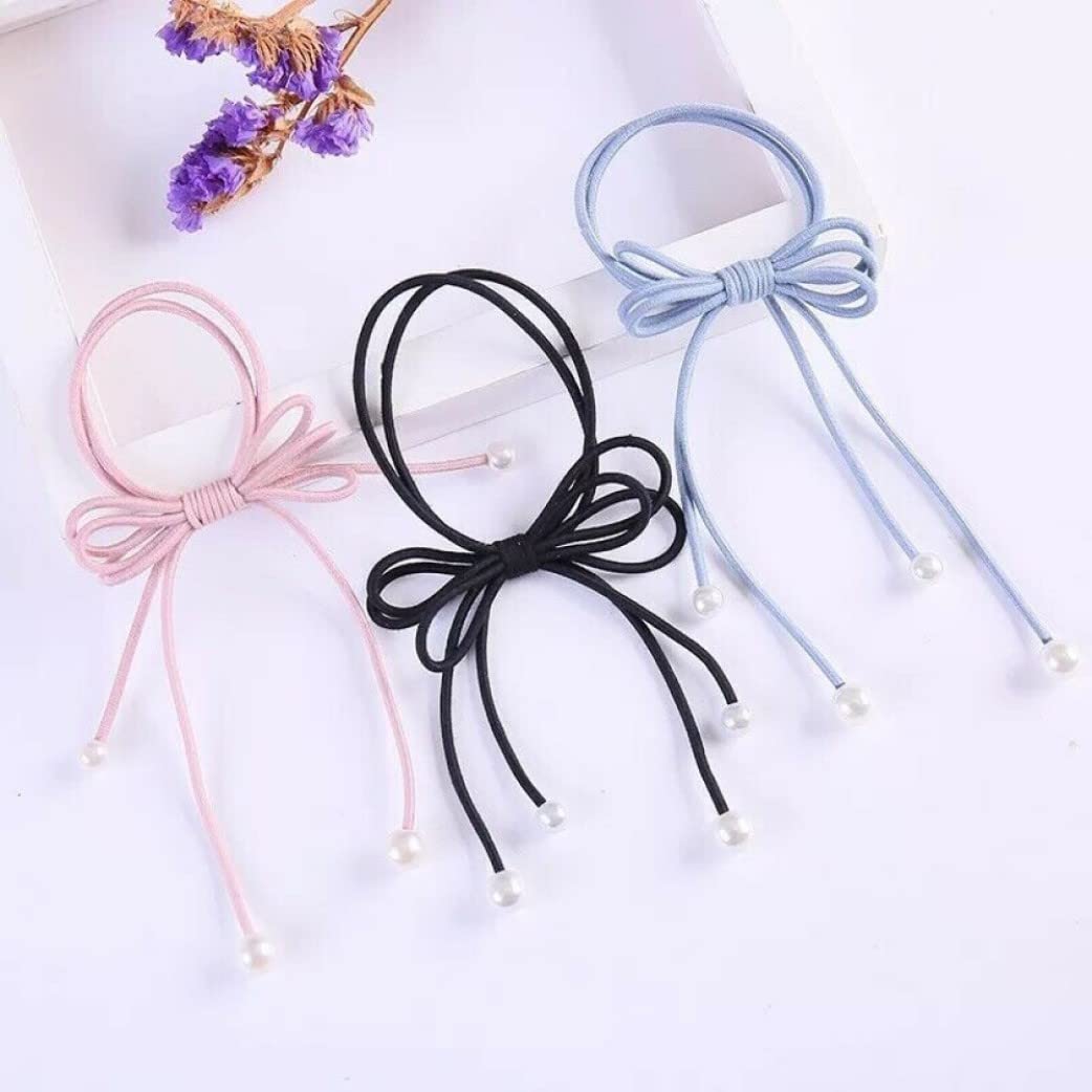 HoneyLush Set of 9 rubber band Korean Stylish Elastic Pearls Hair Rubber band Ponytail Holder for Girls/Kids/Women(1 rubber band of each color) (B0BK78RWFQ) Amazon Price History, Amazon Price Tracker