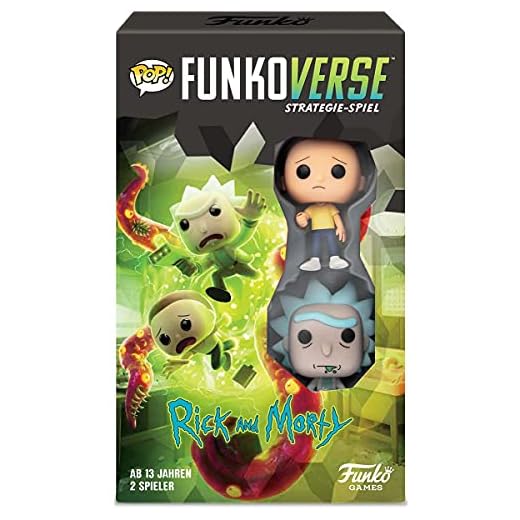 Funko Games Funkoverse - Rick and Morty 2 Packung - (German Language) - Light Strategy Board Game for Children & Adults (Ages 10+) - 2-4 Players - Vinyl-Sammelfigur - Geschenkidee