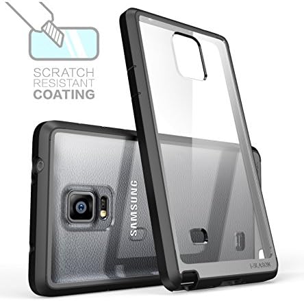 Galaxy Note 4 Case, i-Blason [Scratch Resistant] Halo Series Hybrid Clear Case / Cover with TPU Bumper for Samsung Galaxy Note 4 [SM-N910S / SM-N910C] (Clear/Black)