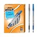 BIC Round Stic Grip Xtra Comfort Ball Pen, Medium Point (1.2 mm), Black and Blue Ink, 36-Count