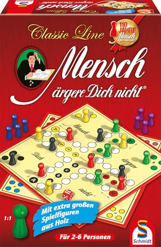 Schmidt Spiele 49085 Classic Line, Mensch ärgere Dich Nicht, mit...