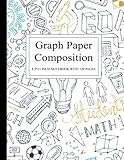  Graph Paper Composition: Grid Paper Notebook  School or Artists Workbook  Medium Quad (5x5 Quad Ruled)123