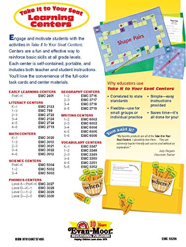 Take It To Your Seat Phonics Centers, Grades 1-2 #TOP1