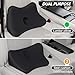 Benazcap Lumbar Support Pillow for Car: Novel Ergonomic, Memory Foam Lumbar Pillow with Adjustable Straps for Lower Back Pain Relief - Ideal Back Cushion for Driving and Office Chair - Black