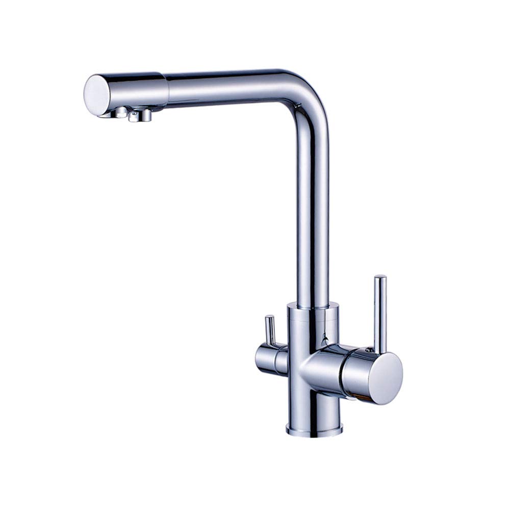 Faucet Filter Faucets, Deck Mounted 360 Rotation with Water Purification Features, Mixer Tap Crane for Kitchen Sink (B A)