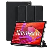 Fire Max 11 タブレット 11インチ 対応 ケース 保護カバー KONXISA 11インチ 磁気吸引 タブレットスリーブ ブラケット機能 防水 耐汚れ 耐傷 耐衝撃 全面保護 PU素材 タブレットスリーブ 【ブラック】
