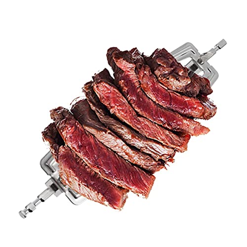 Ensemble de fourchettes à viande de rôtissoire en acier inoxydable, tiges broche gril pour rôtir le poulet et le poisson dans la friteuse à air 34 cm