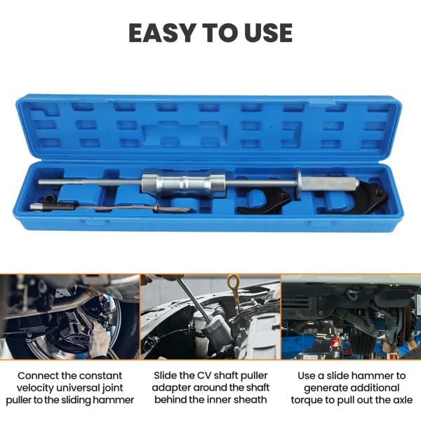 NovaXZ Inner CV Joint Puller Slide Hammer Wheel Drive Axle Half Shaft Removal Tool Sets
