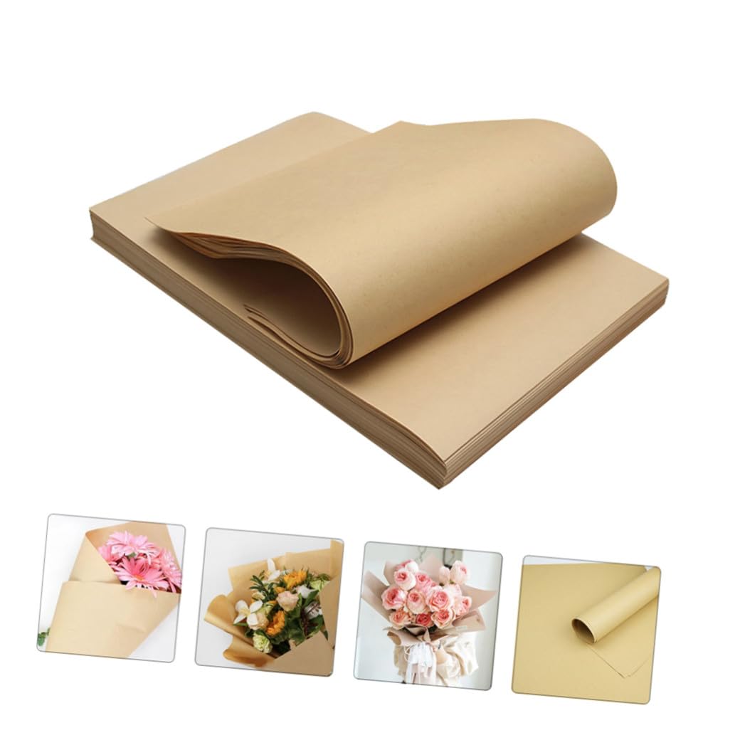 ORFOFE 40blätter Kraft Geschenkpapier Blumenpapier Geschenkverpackung Partypapier Aus Hochwertigem Papier Diy Handwerk Geschenkpapier Verpackung Für Blumen Und Geschenke