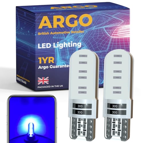 Argo 501 W5w T10 Led Side Light Bulbs Canbus Error Free Silica Blue Xenon Bright Wedge Parking Light Headlight Map Dome Interior Halogen Upgrade Car Van Front Rear Number Plate Boot Light Bulb 12v
