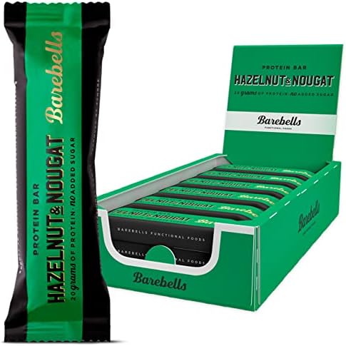 | 20g protein low carb chocolate bars | after workout low calorie snacks 12 x 55g (Hazelnut & Nougat)
