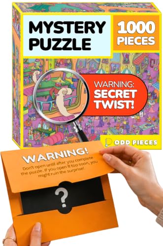 Image of Odd Pieces Jigsaw Puzzles 1000 Pieces with Storytelling Comics, for Women, White Elephant, Mystery Puzzle for Adults & Kids - 19.7'' x 27.6'' Frameable Magic Puzzle Art (Shutterbug)