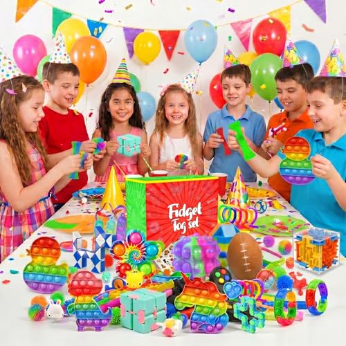Fidget Toys, 120 Pack Party Favors for Kids 8-12 4-8, Sensory Toys Bulk Autism Autistic, Treasure Box Toys for Classroom, Stocking Stuffers, Goodie Bag Stuffers, Christmas Birthday Gifts Prizes - image 6