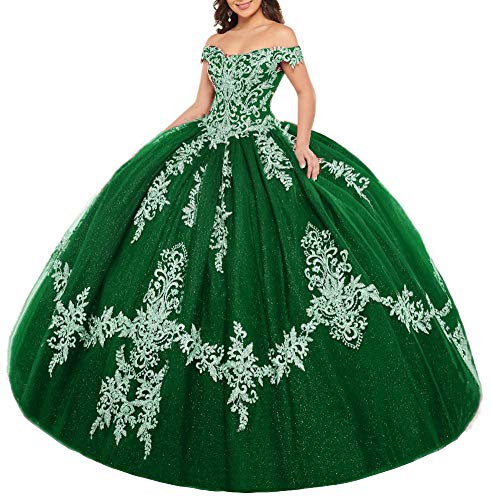 Snow Lotus Sukienka damska z odkrytymi ramionami Quinceanera o linii A