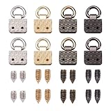 Craftdady 8 Set Purse Suspension Clasp Metal Bag Side Ring Buckle Handbag Chain Strap Connector for DIY Leather Crafts Handbags Hardware Accessories