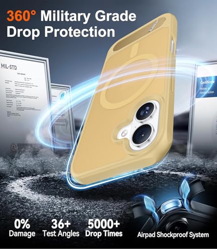 Image of Magnetic Compatible with iPhone 16 Plus Case, [Built-in Invisible Kickstand][Compatible with MagSafe] [Military Grade Shockproof] Slim Translucent Matte Phone Case for iPhone 16 Plus 6.7 inch