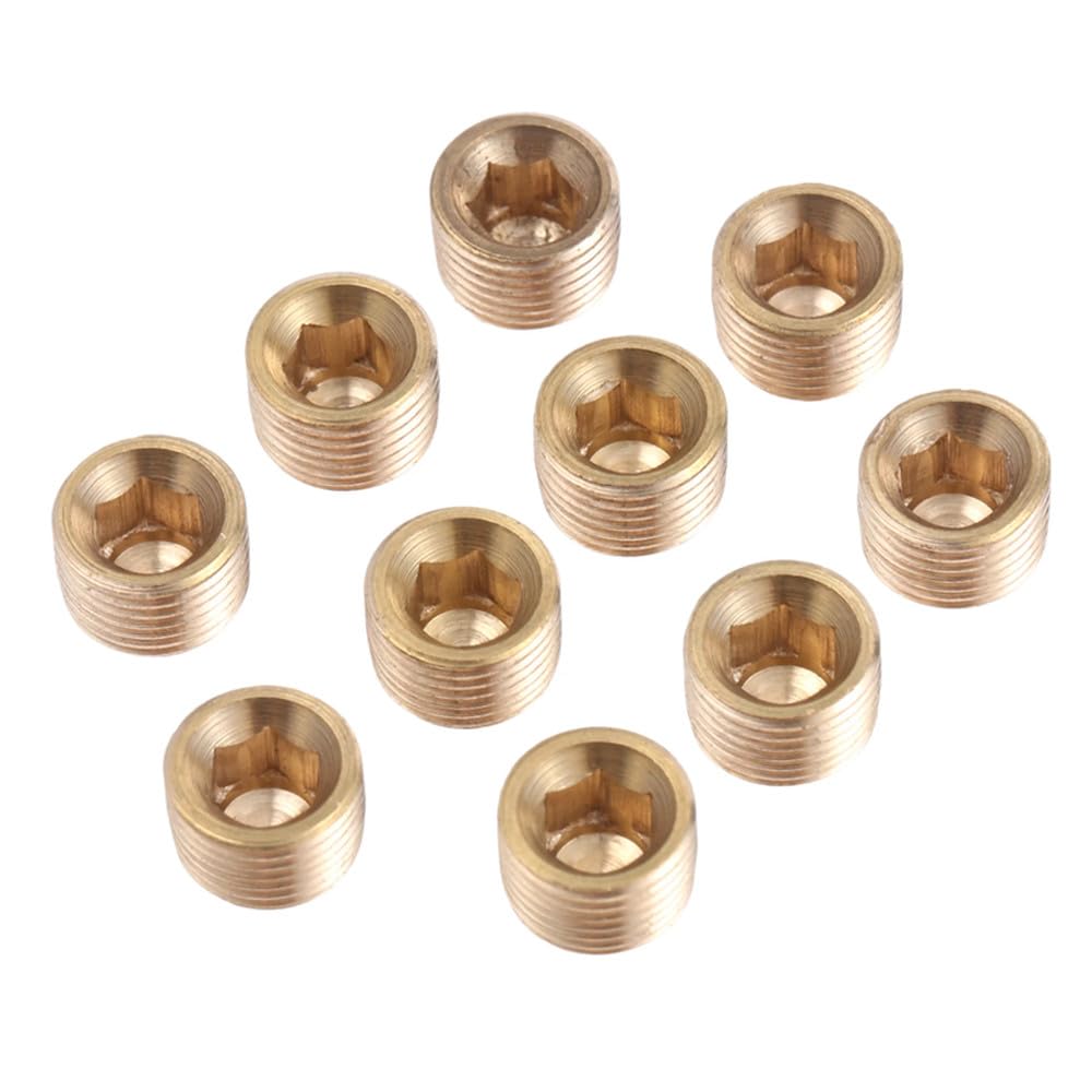 10 pezzi NPT 1/8" Filettatura interna esagonale Connettore per tubo in ottone Fissaggio meccanico