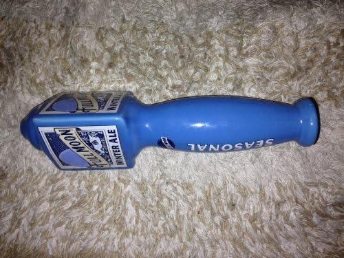 Blue Moon Full Moon Winter Ale Seasonal Tap Handle HAND MADE CHRISLAN CERAMICS Topped Pub Style Pull - 10" Tall