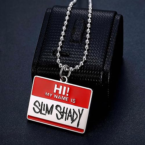 Iced Out Name Tag Pendant Necklace Iced Out Chain Hip Hop Music Rapper Punk Rock Clubs Disco CZ Diamond Bling Pennywise Costume men jewelry Cuban Link chain for men3