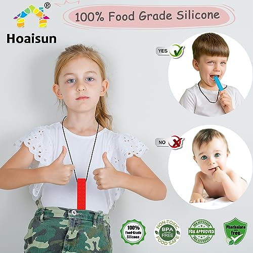 Kau-Halsketten für sensorische Kinder, 6 Stück, Kau-Halsketten für sensorische Jungen und Mädchen mit Autismus, ADHS, SPD, Kauen, Silikon-Zahnungshalskette, Kauspielzeug für Erwachsene, reduziert