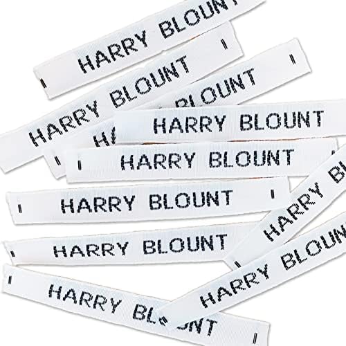 72 Woven Sew in Name Tapes Labels for School, Care Home, Daycare