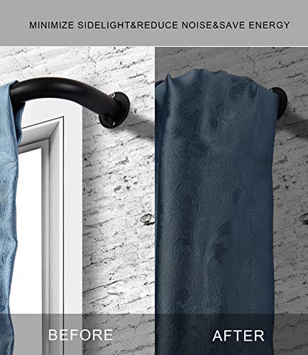 image for Mayrhyme Room Darkening Curtain Rod 28-48 Inches, Wrap Around Design,1