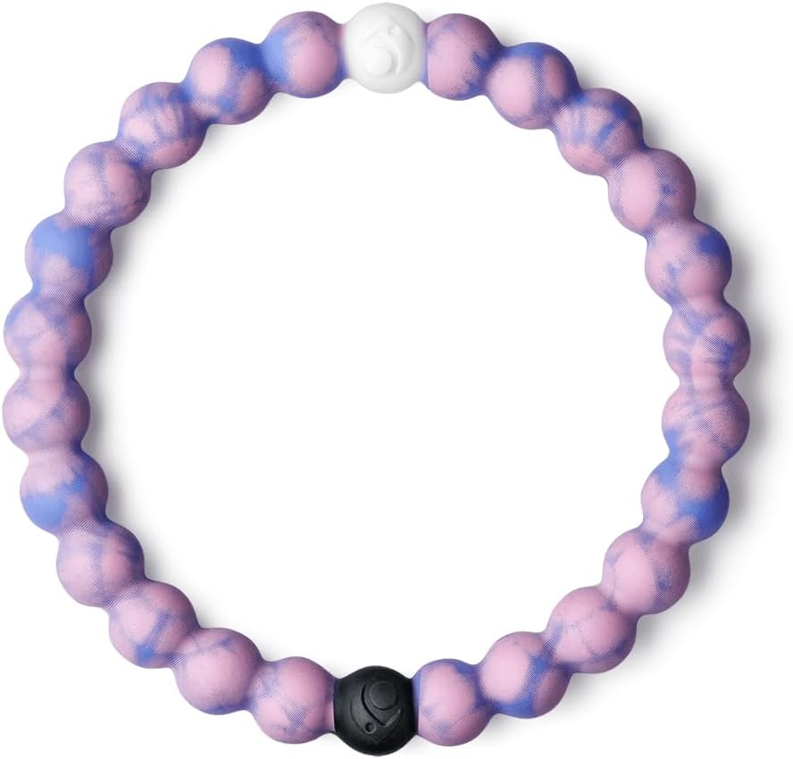 Hawaiian Silicone Bead Bracelet for Men and Women, The Surf Collection - Ohana Beach Jewelry Fashion Beaded Bracelet with Black and White Beads - Slip on Bracelet for a