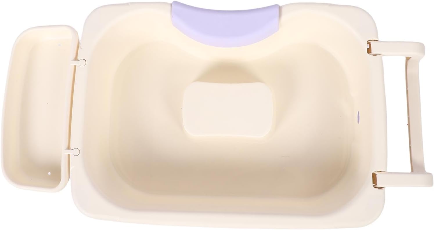 Generic Shampoo Basin Stand Portable Lying Down Shampoos Bowl Rack Hair Washing Tray for Home Bedside Basin,Comfortable Portable No Need to Bend Down for Different People Use (Purple)