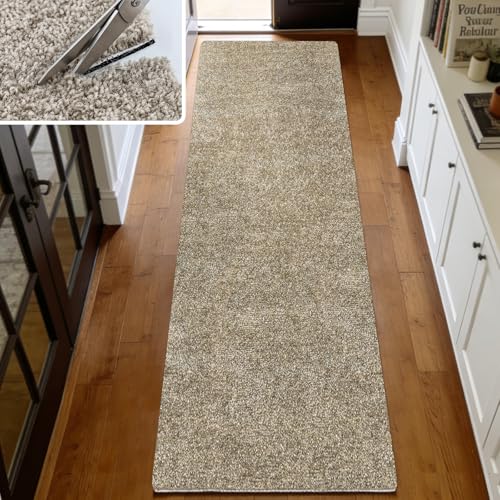 Tapete Decorativo Cortable 2x8 Pies Antideslizante Crema Gris