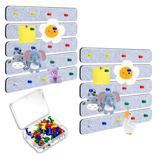 8 tablones de anuncios de fieltro con 40 agujas, tablero de corcho autoadhesivo gris claro, tiras de fieltro para fotos, tableros de anuncios, decoración de pared