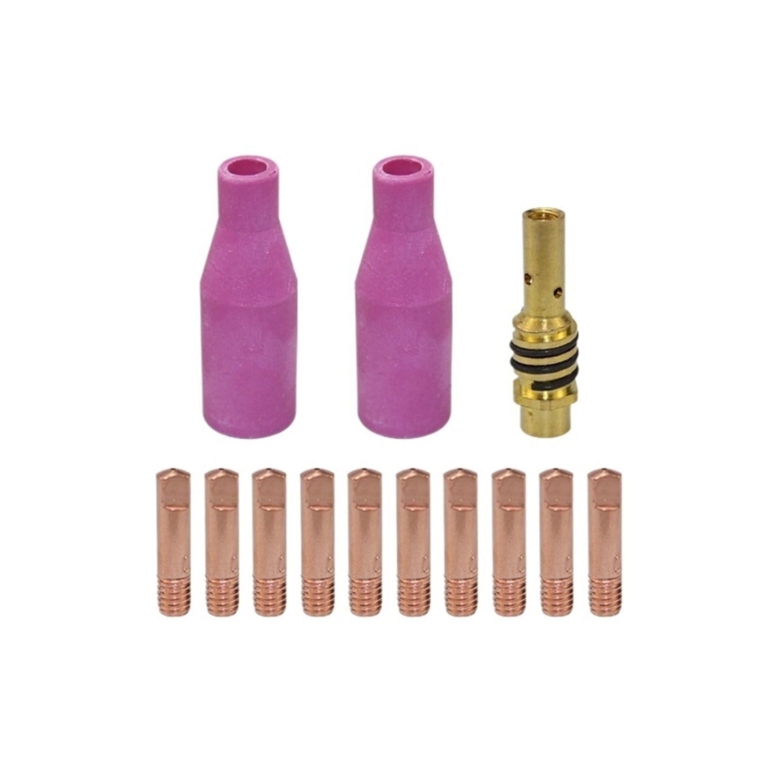 EJPPDHCO 13Pcs Welding Torch Gas Ceramic Nozzle 15AK Argon Arc 0.6/0.8/1.0/1.2mm Nozzle Holder Contact Tip For 15AK MIG Welding Torch(1.2mm)