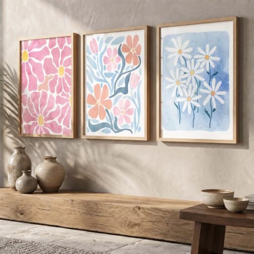 Image of kotart Versatile Painting Boho Wall Art Home Decoration Paintings With Frame For Living Room Bed Room Hotel Wall Decor Digital Reprint Set of 3