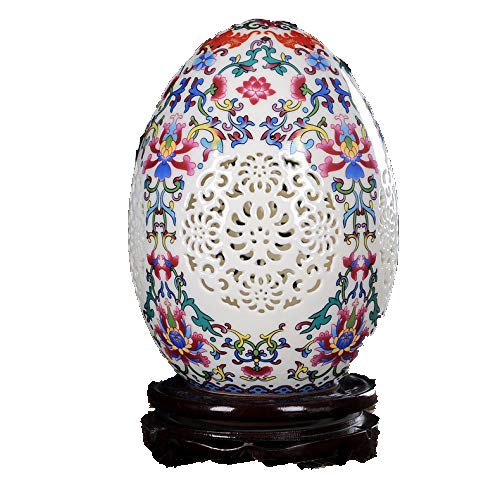 Fashion158 Jingdezhen porcelanowy wazon dekoracyjne ozdoby wydrążone szczęśliwe jajka rękodzieło meble salon akcesoria prezenty