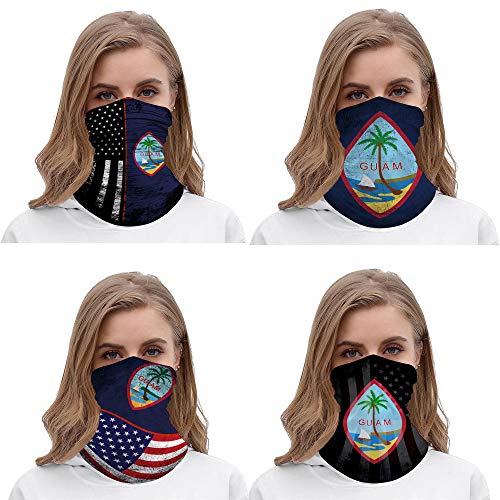 Image of 4Pcs Magic Headwear Neck Gaiter Tube Scarf Headbands Bandana Balaclava for Outdoor Running Cycling Skating Work Out