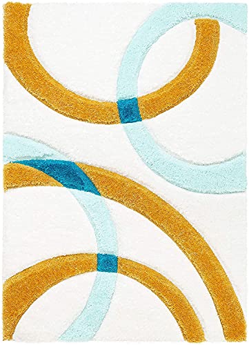 Image of Modern Soft 3D Shaggy Fur Carpets for Living Room Thick Fluffy Rugs for Bedroom, 8x10 feet, Multi Color