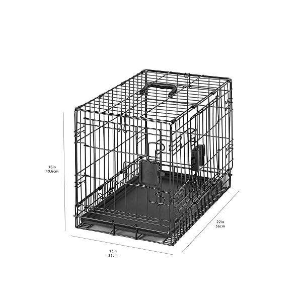 Amazon-Basics-Foldable-Metal-Wire-Dog-Crate-with-Tray-Single-or-Double-Door-Styles Metal Wire Dog Crate with Tray