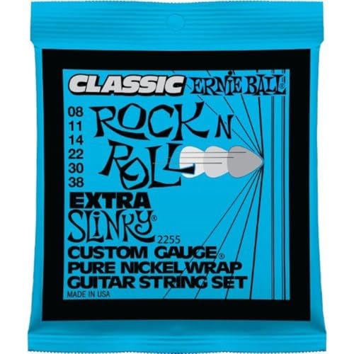 Image of Ernie Ball Extra Slinky Classic Pure Nickel Electric Guitar Strings, 8-38 Gauge (P02255)