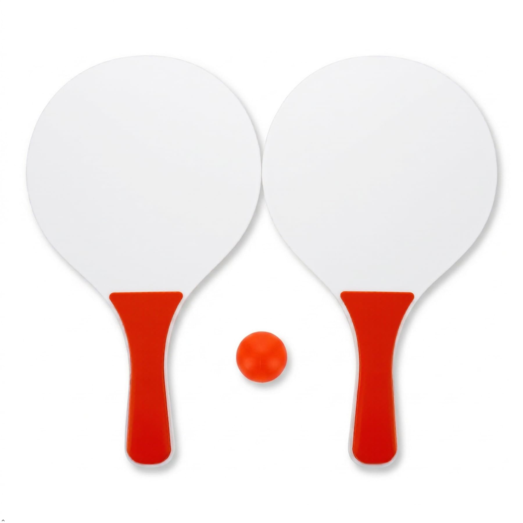 A2Z Wooden Beach Tennis Set Orange Paddle Bat and Ball Set Lightweight Outdoor Garden Beach Game for Kids and Adults Durable Summer Sports Toy