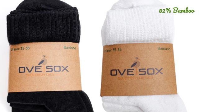 Chaussettes Diabétiques Bambou Unisexe OVE SOX - Sans Compression, Respirantes, Mi-Mollet Blanc T43-46 Lot De 4
