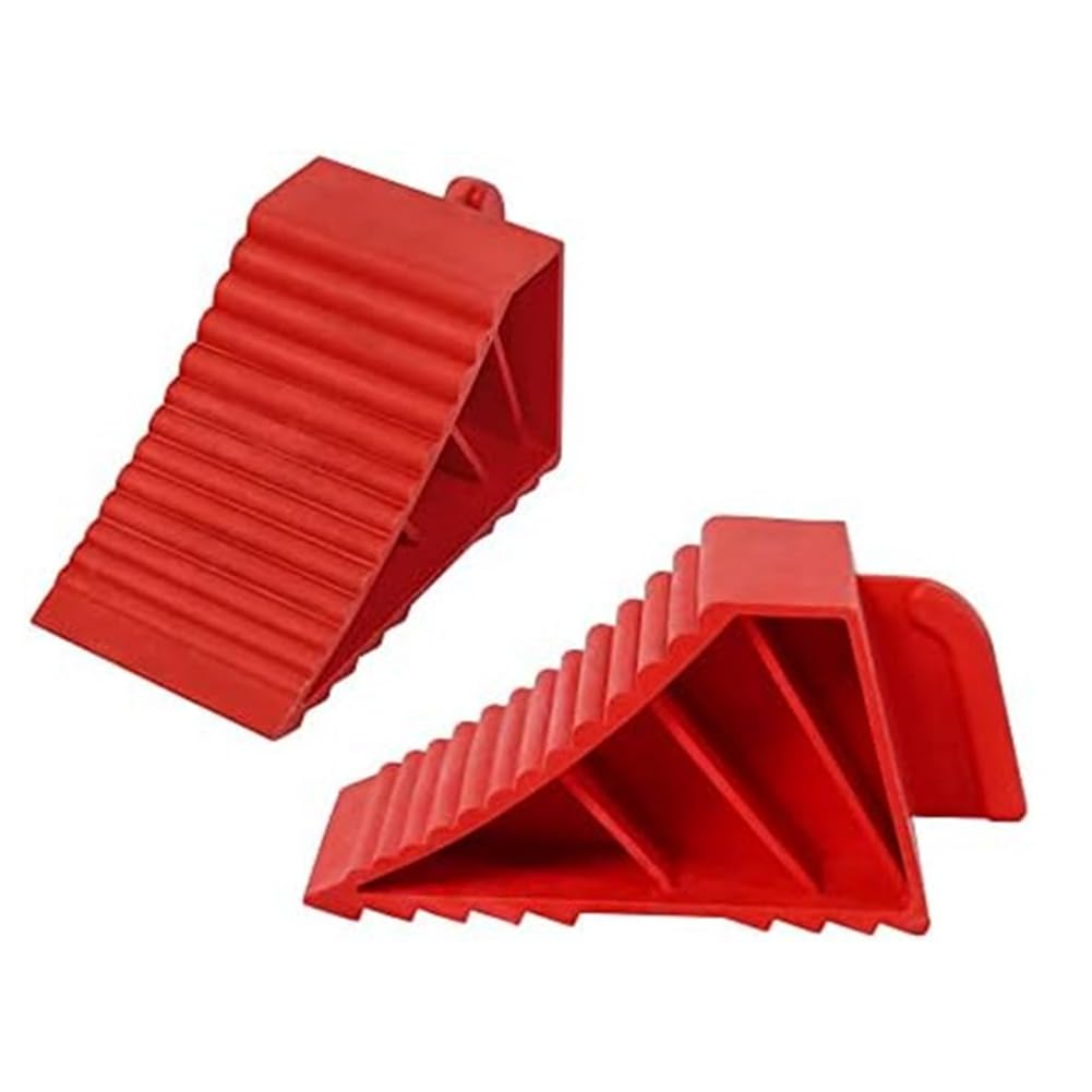 Paquete de 2 Calzos para Ruedas de PláStico Resistente, Calzos para NeumáTicos para Remolques de Viaje, VehíCulos Recreativos, Caravanas y Camiones